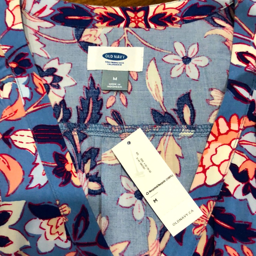 NWT OLD NAVY Pink and Blue Floral Romper - Picture 6 of 7